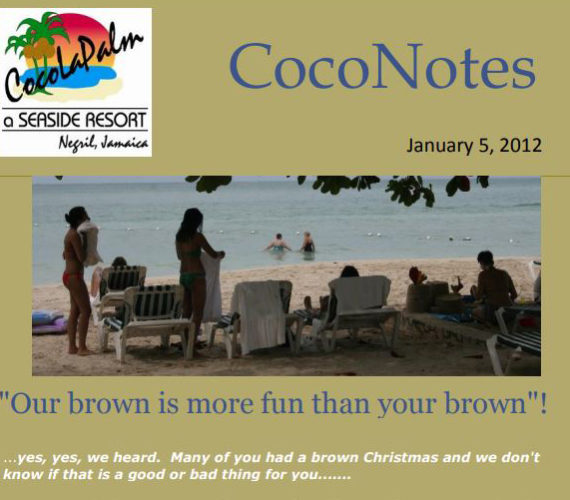 Coco notes January 2012